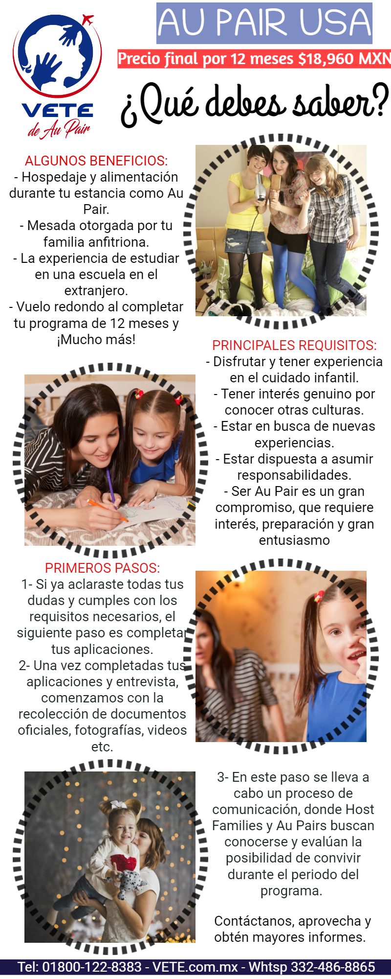 Infografico programa au pair paso para ser au pair